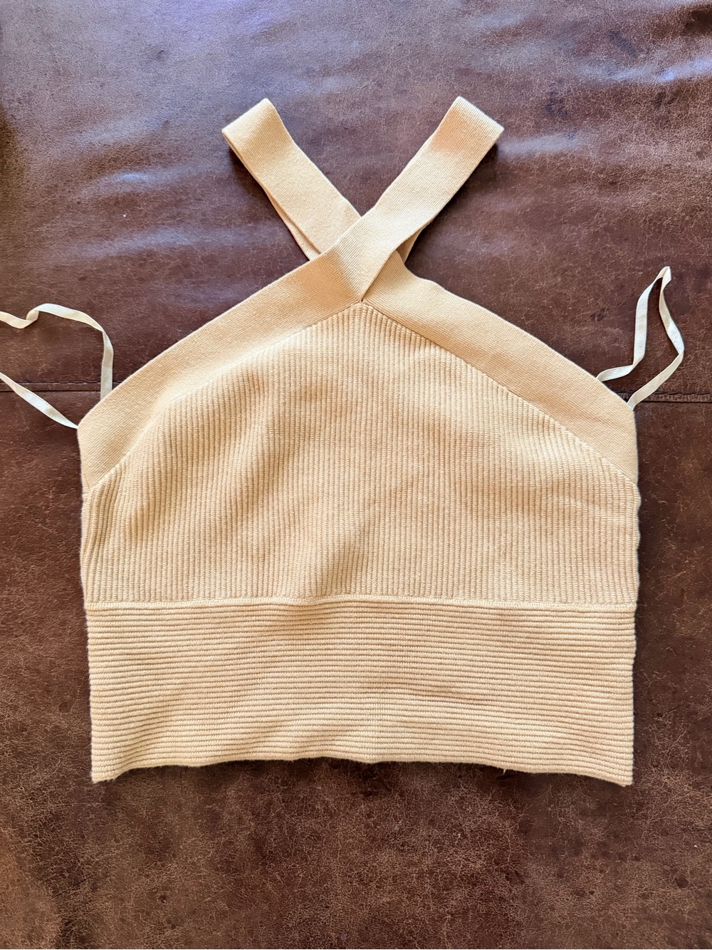 Abercrombie Cross-Back fitted Crop Top